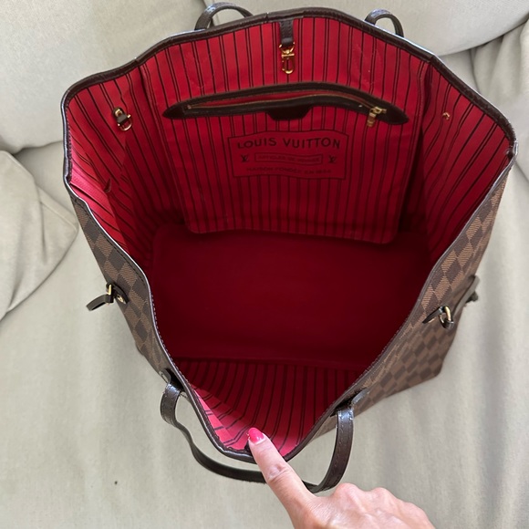 LOUIS VUITTON Neverfull GM Damier Ebene N51106 Genuine Tote Shoulder  bag - Picture 3 of 12